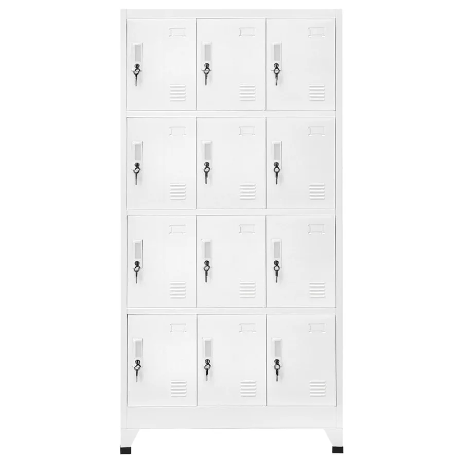 Armoire à casier avec 12 compartiments 90x45x180 cm - 2