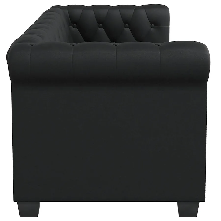 Canapé Chesterfield à 2 places et à 3 places noir - 7