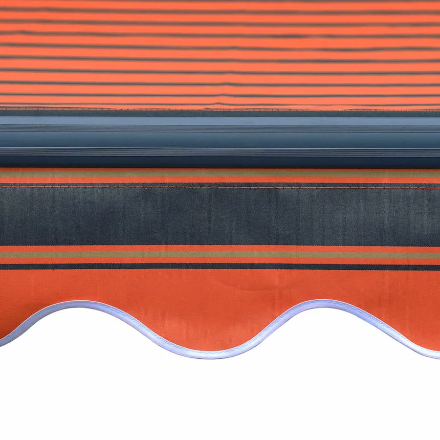 Auvent manuel rétractable avec LED 300x250 cm Orange et marron - 7