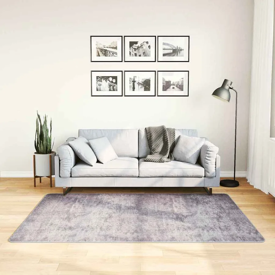 Tapis lavable 120x180 cm gris
