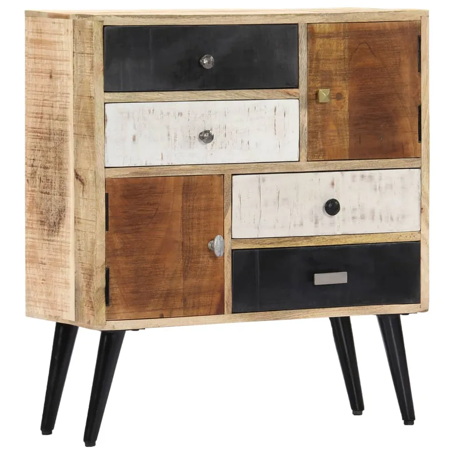Buffet 70x30x78 cm Bois de manguier massif - 11
