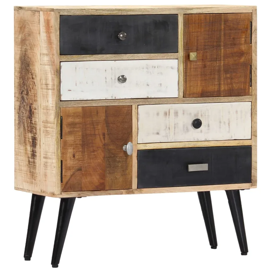 Buffet 70x30x78 cm Bois de manguier massif - 12
