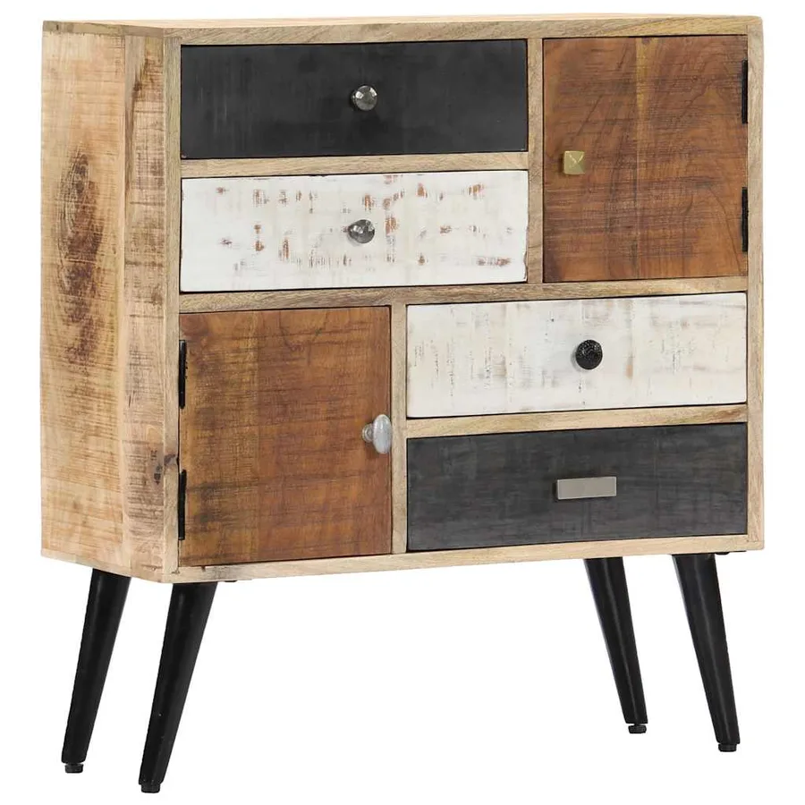 Buffet 70x30x78 cm Bois de manguier massif - 13