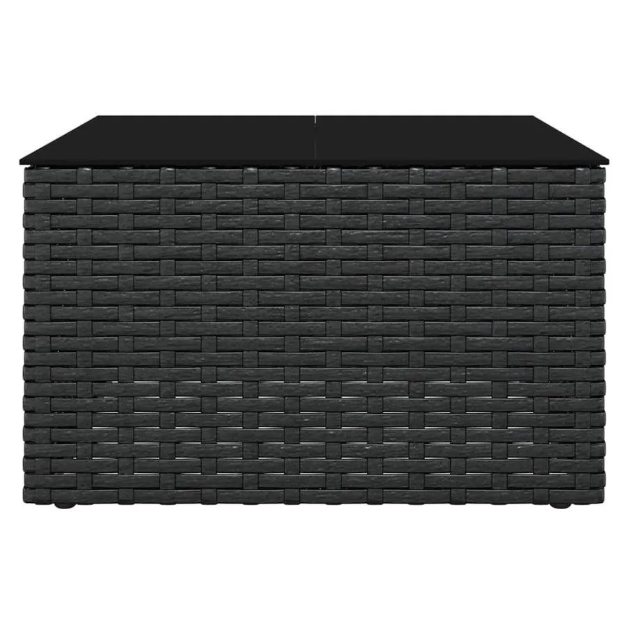 Salon de jardin 2 pcs avec coussins Noir Résine tressée - 9