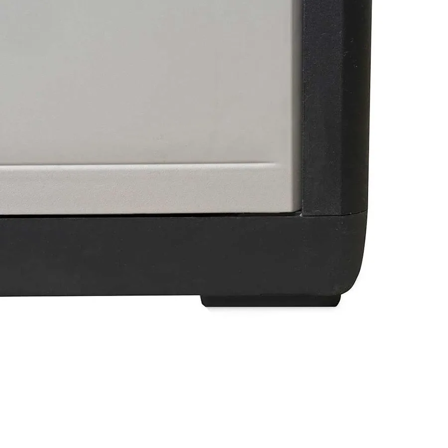 Armoire de rangement de jardin avec 3 étagères Noir et gris - 8