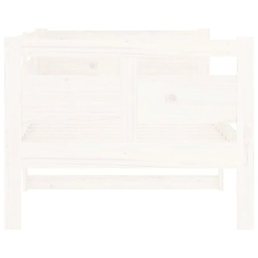 Lit de jour sans matelas blanc bois de pin massif 80x200 cm - 6