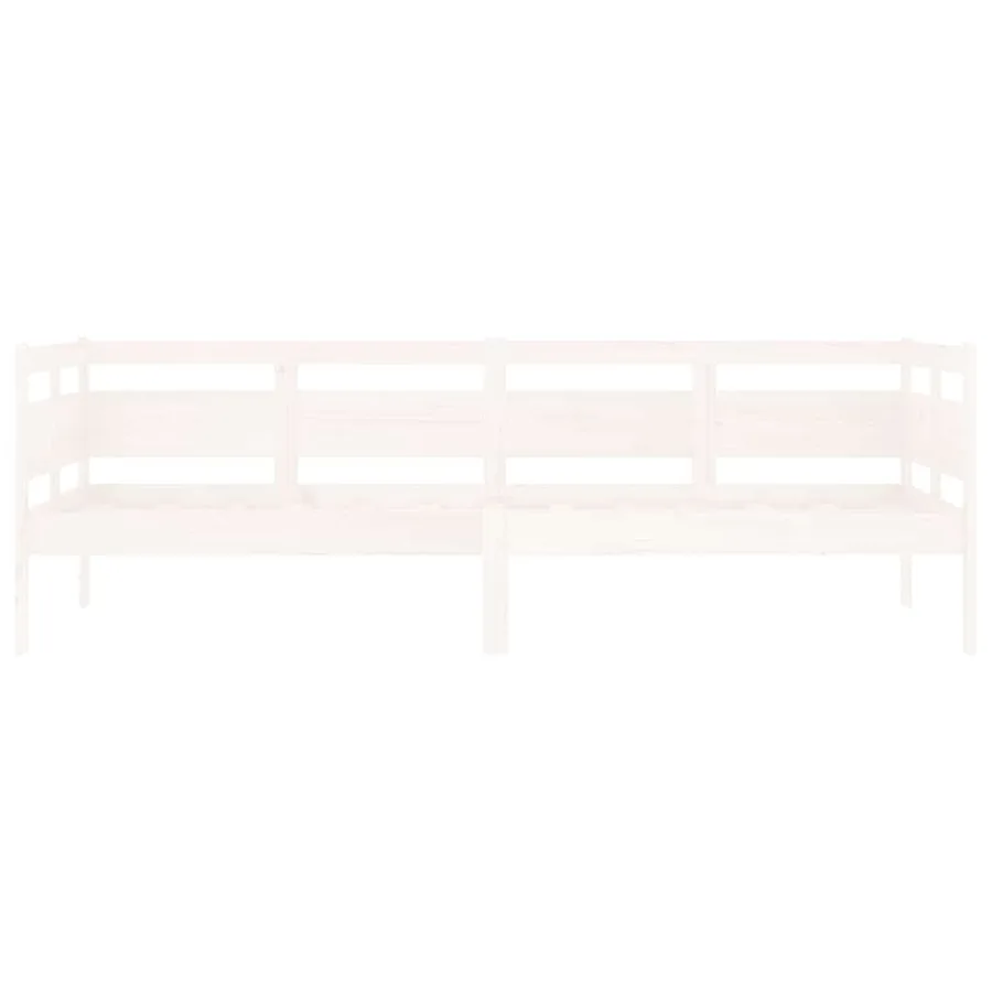 Lit de jour sans matelas blanc bois de pin massif 80x200 cm - 8