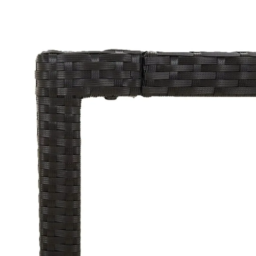 Ensemble à manger de jardin coussins 5pcs Noir Résine tressée - 9