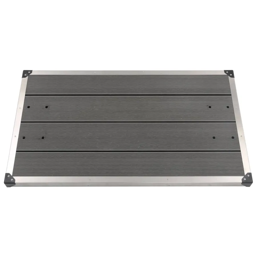 Douche de jardin avec base gris 225 cm Acier inoxydable - 14