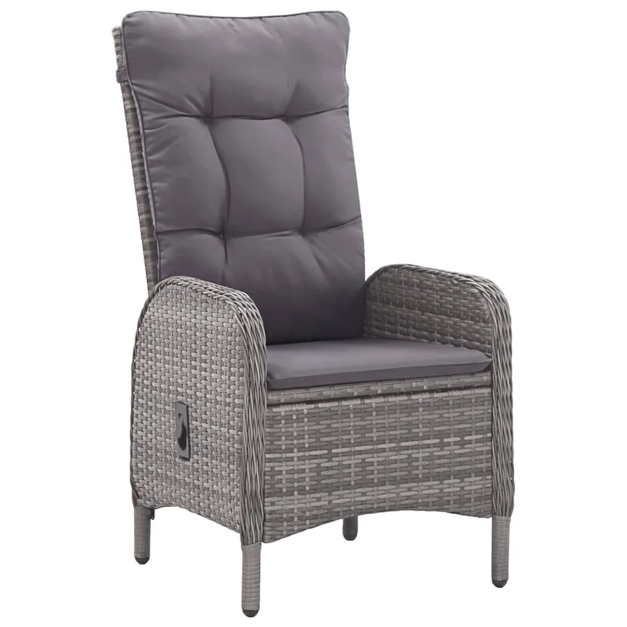 Ensemble à manger de jardin 5 pcs Gris - 4
