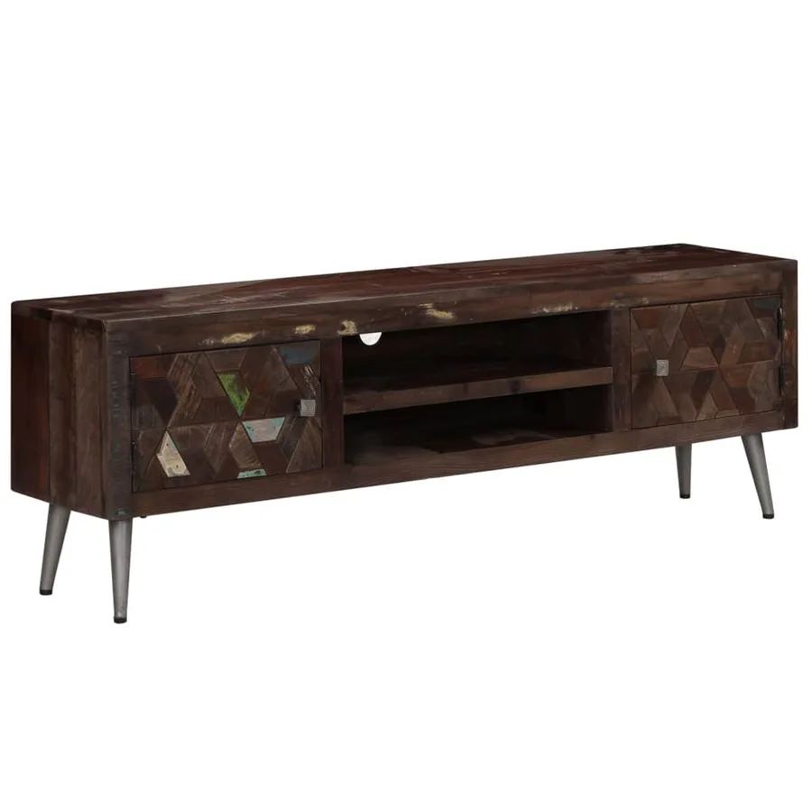 Meuble TV Bois de récupération solide 140 x 30 x 45 cm - 11