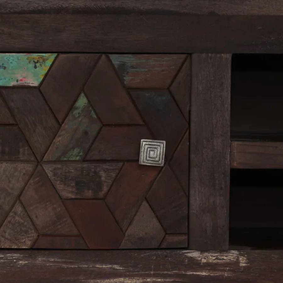 Meuble TV Bois de récupération solide 140 x 30 x 45 cm - 8