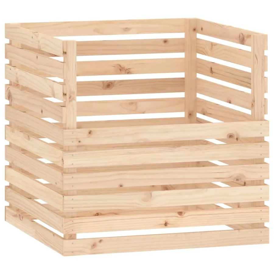 Composteur 80x80x78 cm Bois massif de pin - 2