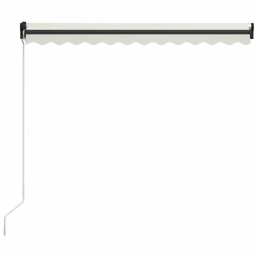 Auvent manuel rétractable avec LED 300x250 cm Crème - 4