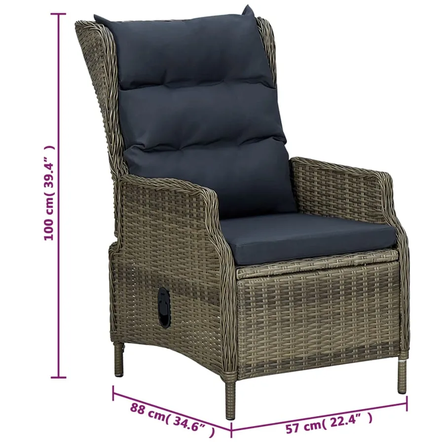 Ensemble à manger de jardin 5 pcs Marron - 11