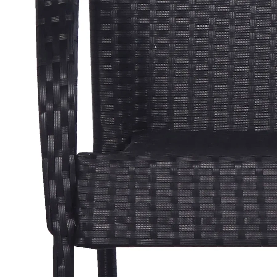 Ensemble à manger de jardin 5 pcs Noir - 7