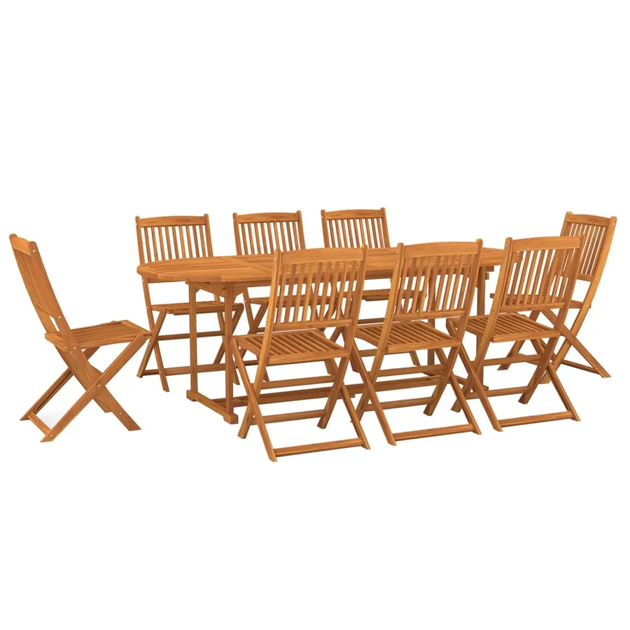 Ensemble à manger de jardin 9 pcs 220x90x75 cm bois d'acacia - 2