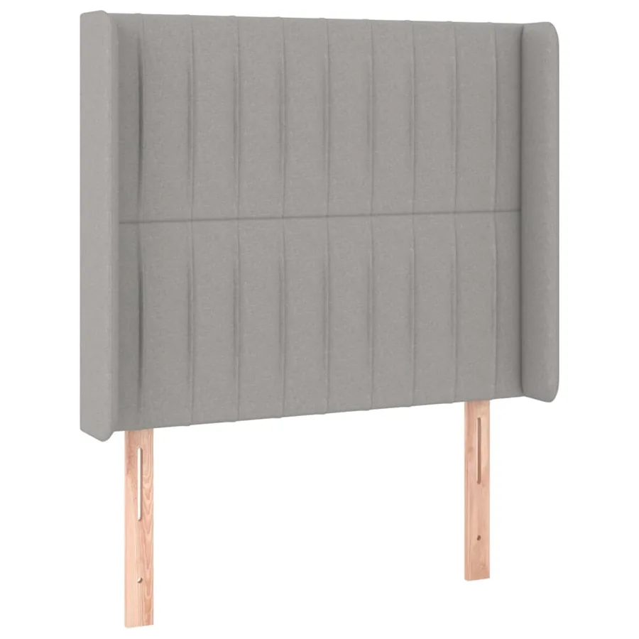Sommier à lattes de lit matelas LED Gris clair 90x200cm Tissu - 7