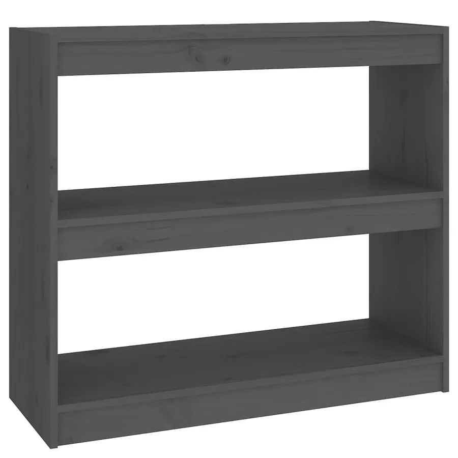 Bibliothèque/Séparateur de pièce Gris 80x30x71,5 cm Pin massif - 2
