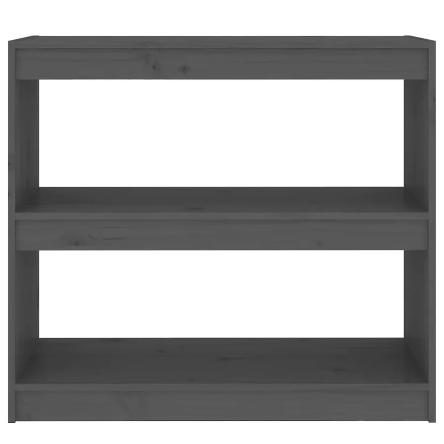 Bibliothèque/Séparateur de pièce Gris 80x30x71,5 cm Pin massif - 5