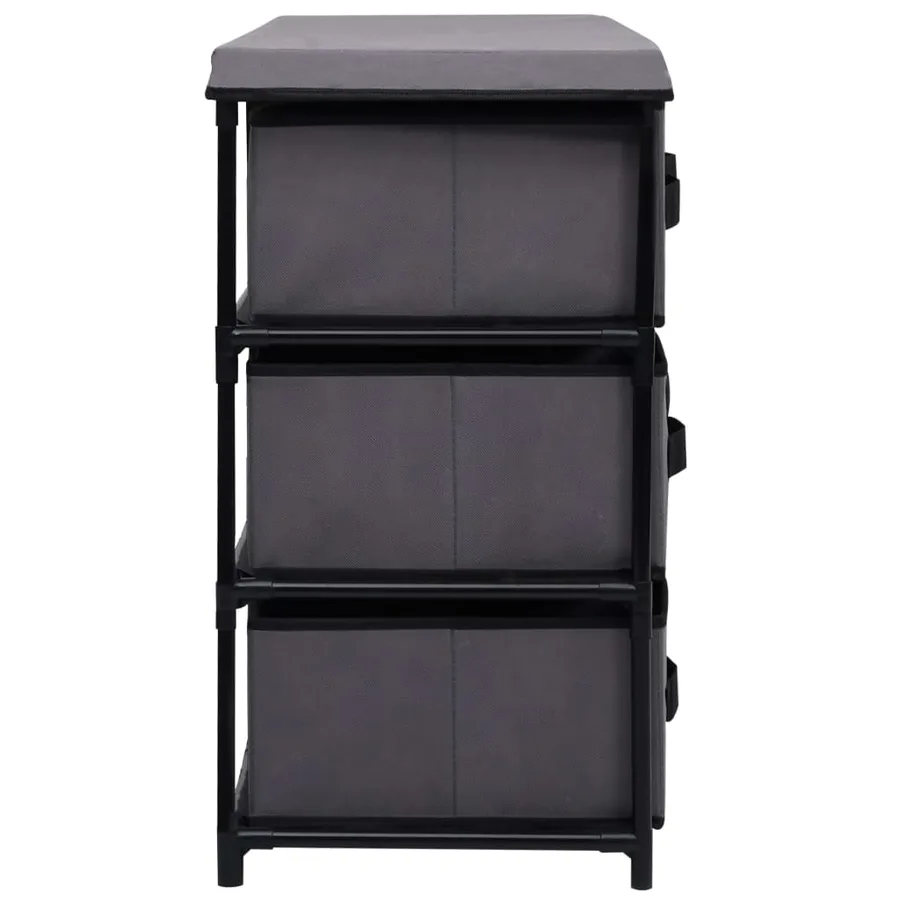 Armoire de rangement à 6 tiroirs 55x29x55 cm Gris Acier - 6