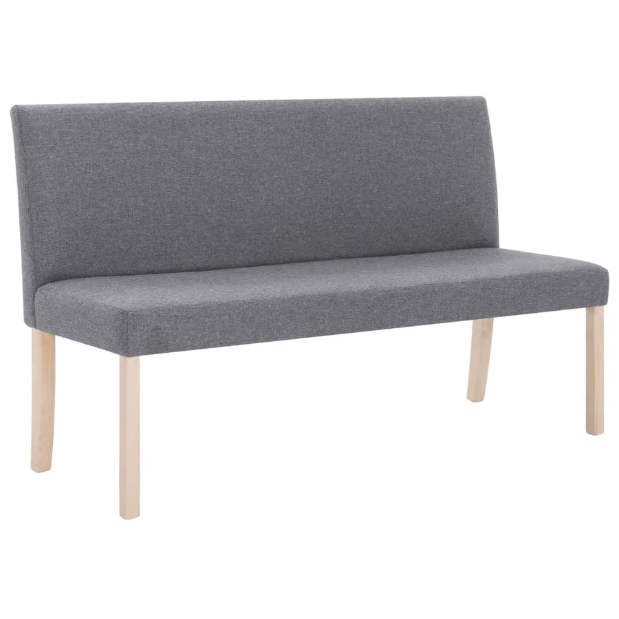 Banc 139,5 cm Gris clair Polyester - 2