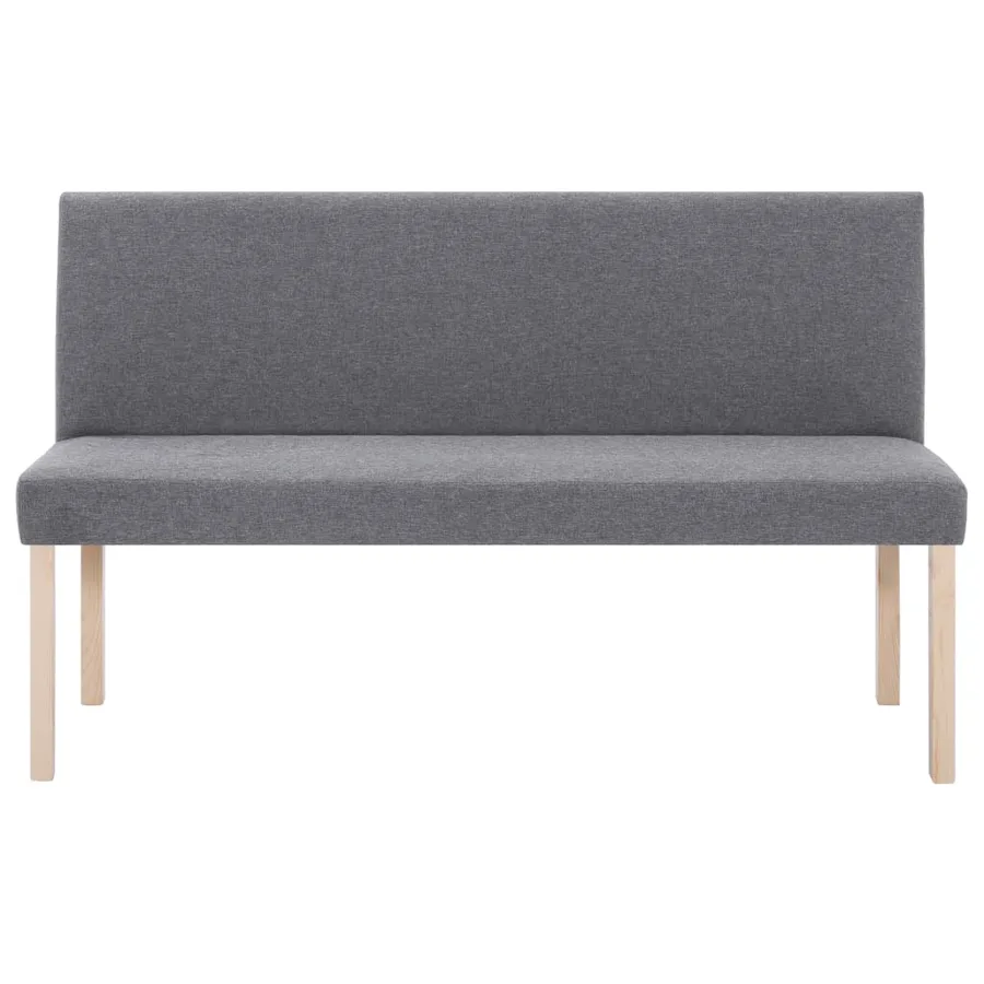 Banc 139,5 cm Gris clair Polyester - 3
