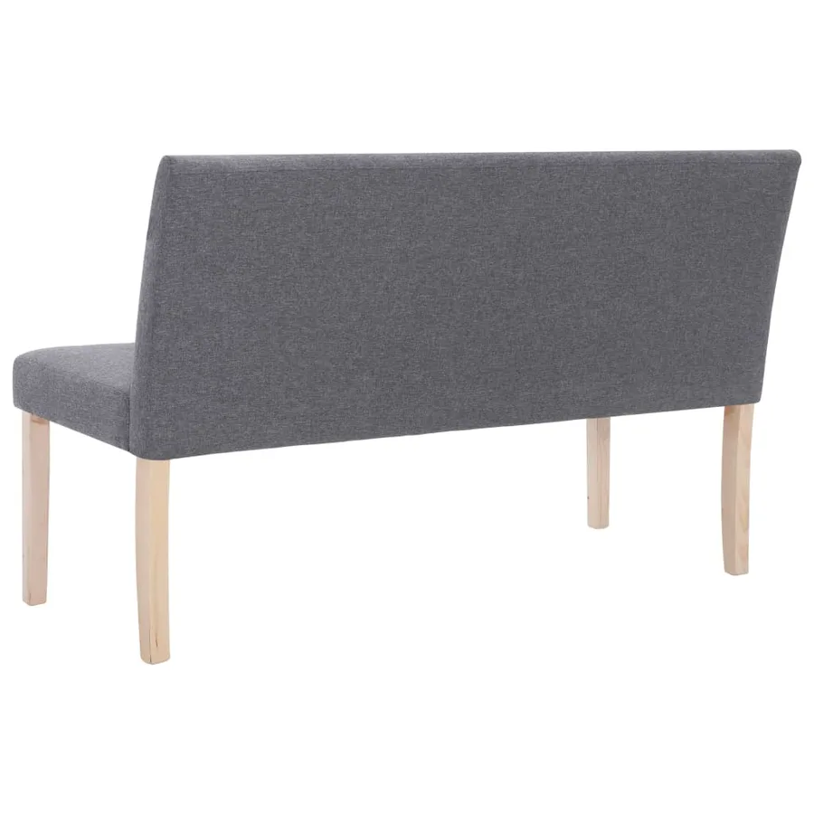 Banc 139,5 cm Gris clair Polyester - 5
