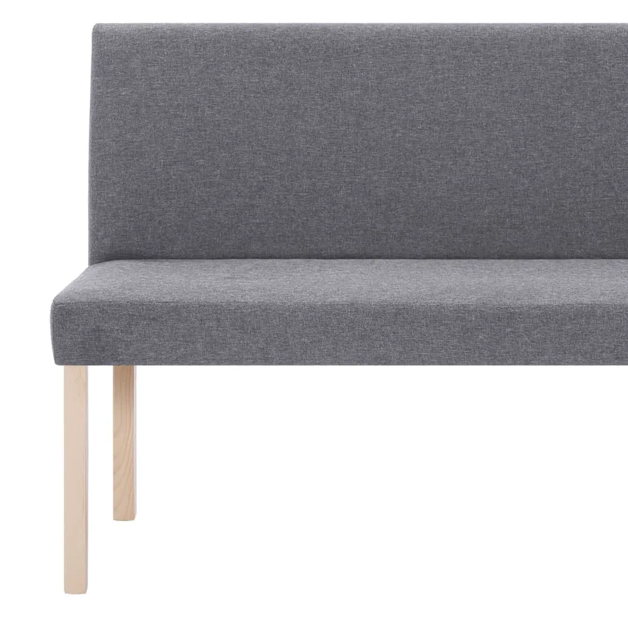 Banc 139,5 cm Gris clair Polyester - 6