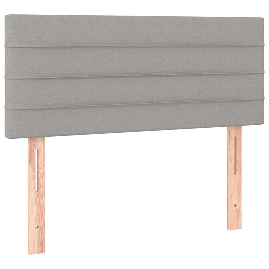 Sommier à lattes de lit avec matelas Gris clair 90x200 cm Tissu - 6