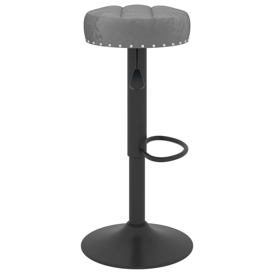 Tabourets de bar lot de 2 gris foncé velours - 5