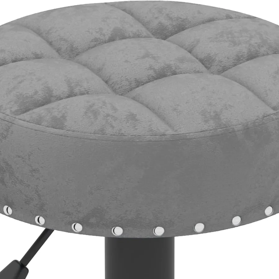 Tabourets de bar lot de 2 gris foncé velours - 8