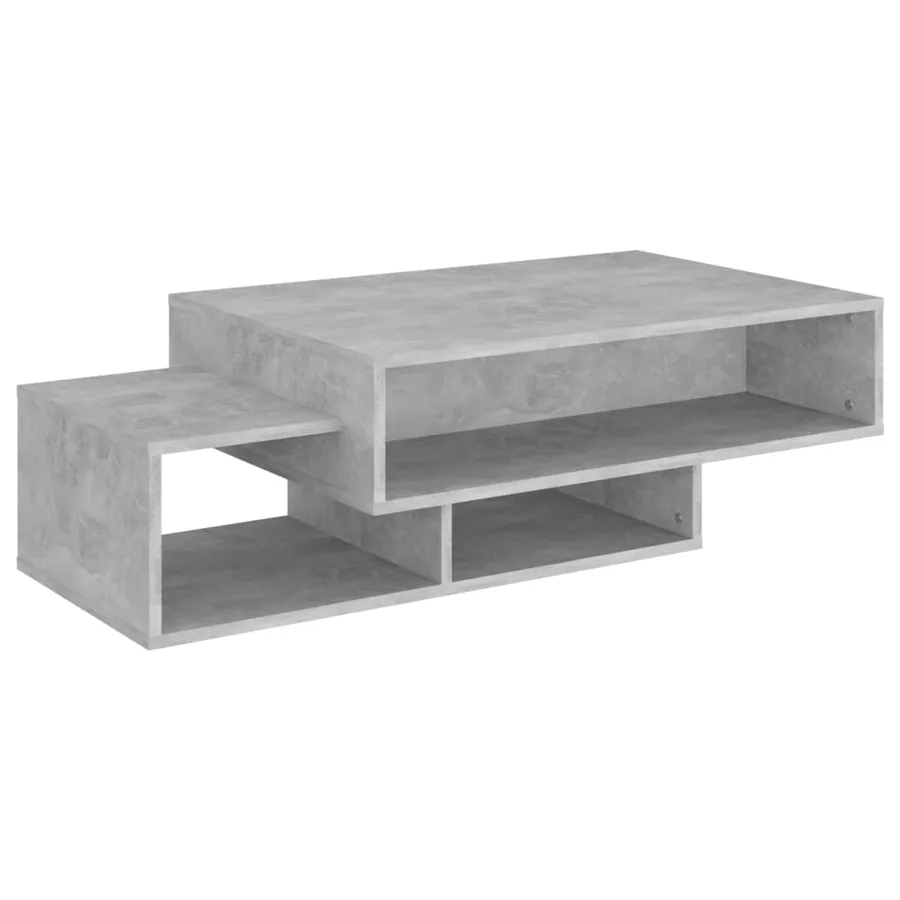 Table basse Gris béton 105x55x32 cm Bois d’ingénierie - 2