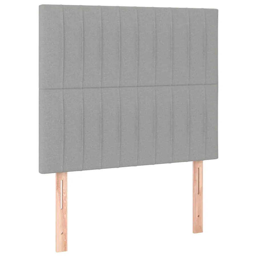 Sommier à lattes de lit et matelas et LED Gris clair 90x200cm - 7