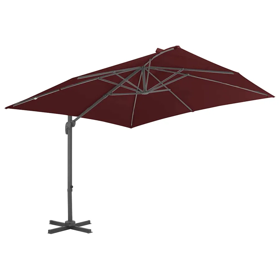 Parasol de jardin en porte-à-faux avec mât en aluminium - 2