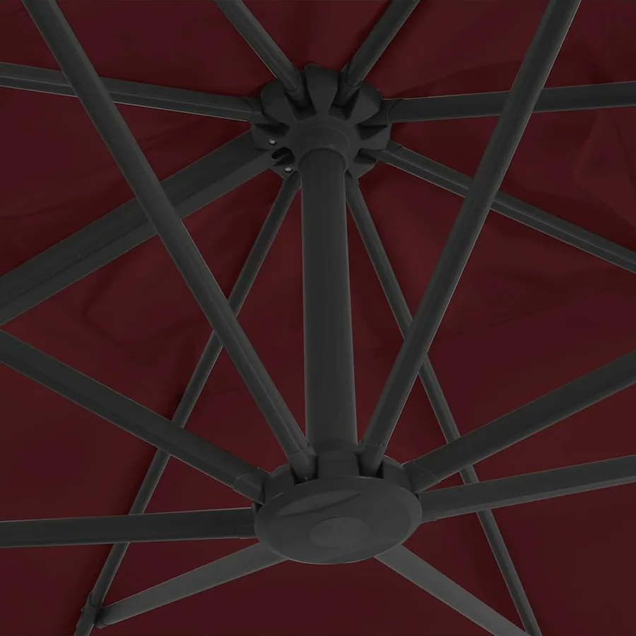 Parasol de jardin en porte-à-faux avec mât en aluminium - 6