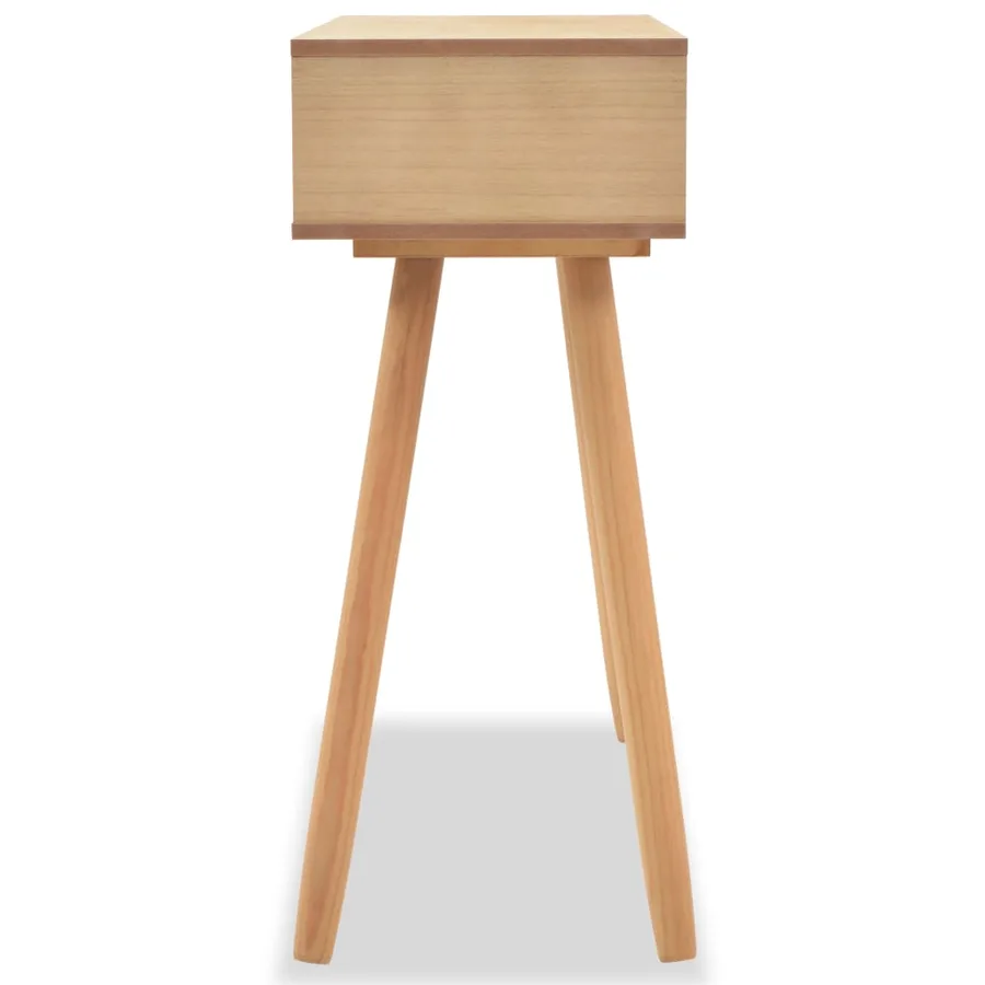 Table console Bois de pin massif 80 x 30 x 72 cm Marron - 4