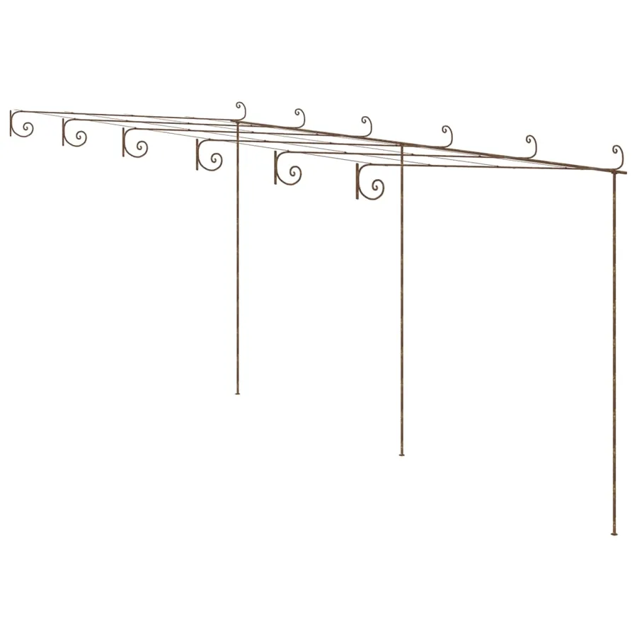 Pergola de jardin Marron antique 6x3x2,5 m Fer - 2