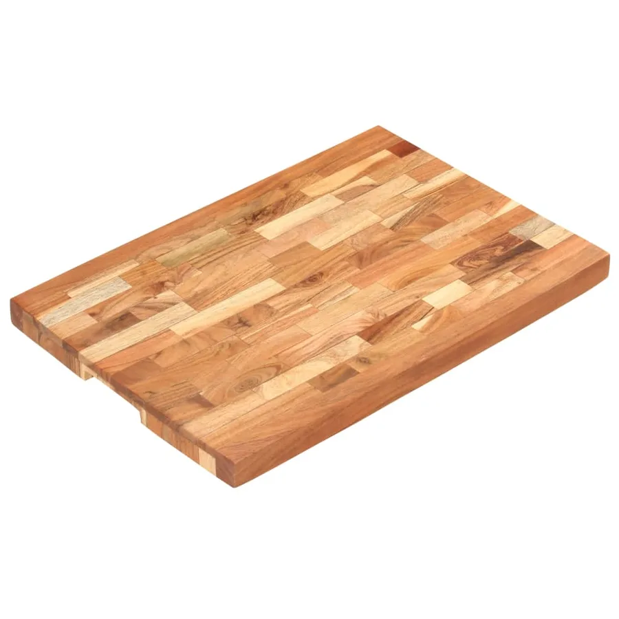 Planche à découper 60x40x4 cm Bois d'acacia massif - 11