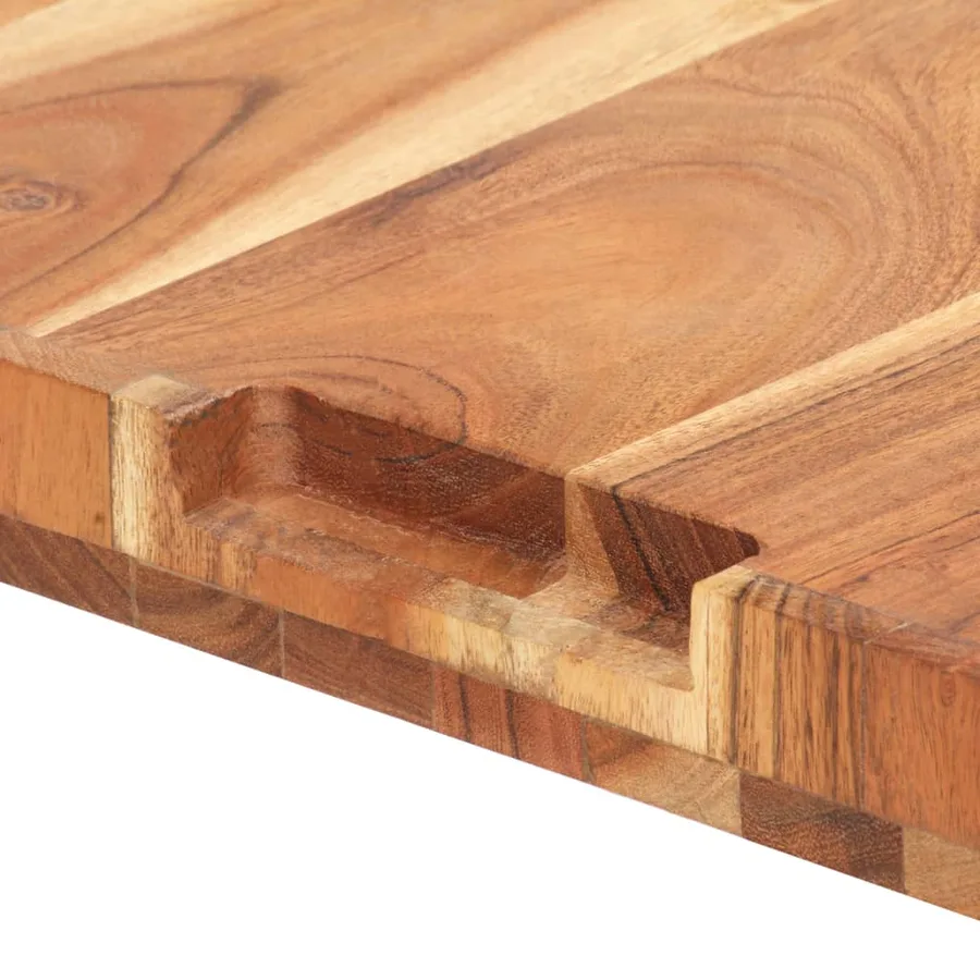 Planche à découper 60x40x4 cm Bois d'acacia massif - 6