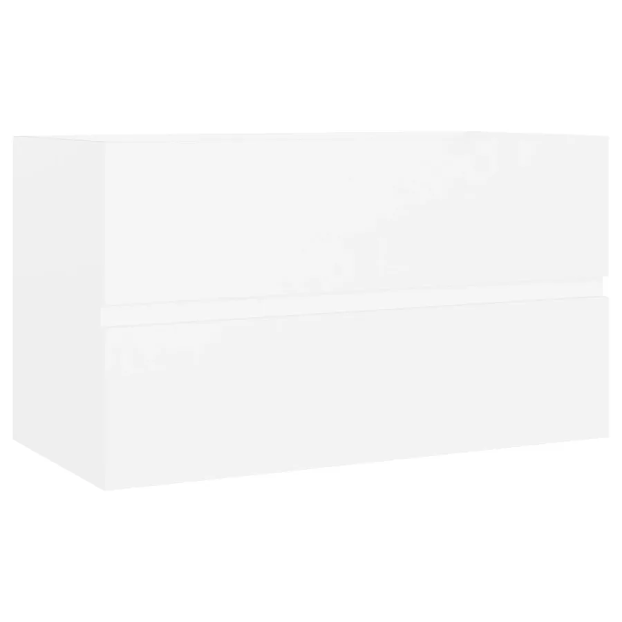 Armoire d'évier Blanc 80x38,5x45 cm Bois d'ingénierie - 2