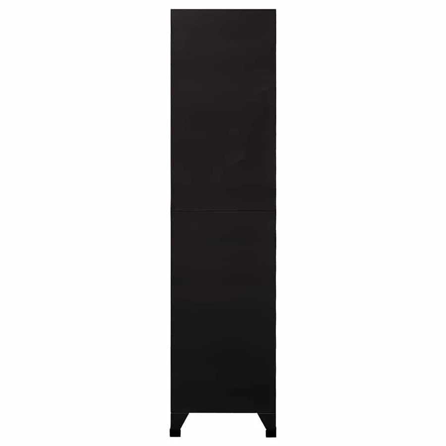 Armoire à casiers Noir 90x40x180 cm Acier - 4