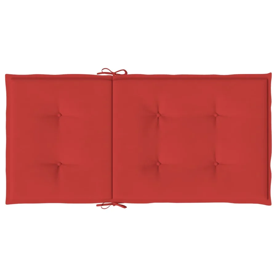 Coussins de chaise de jardin à dossier bas lot de 6 rouge - 7