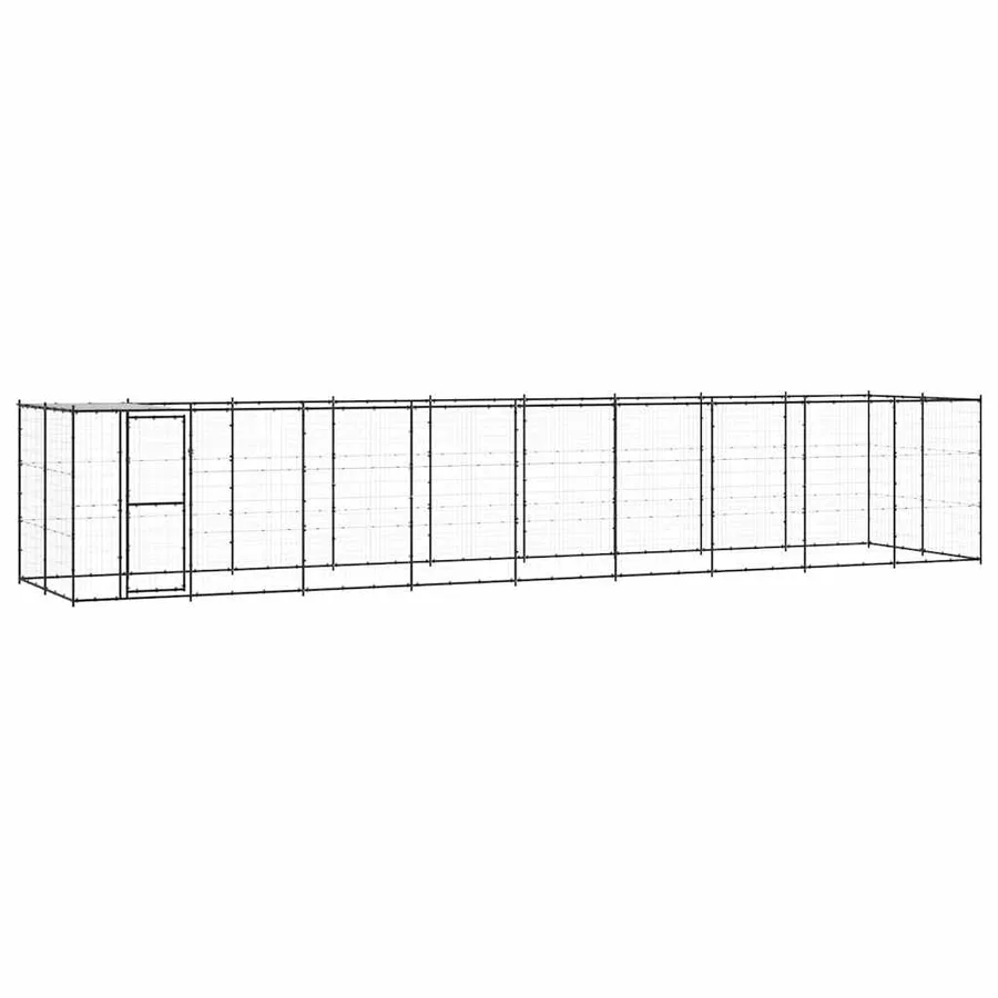 Chenil extérieur Acier avec toit 21,78 m² - 2
