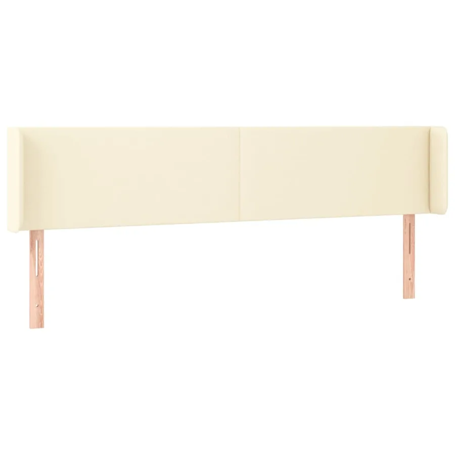 Tête de lit à LED Crème 203x16x78/88 cm Similicuir - 3