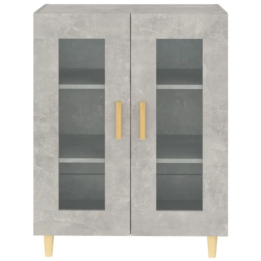 Buffet gris béton 69,5x34x90 cm bois d'ingénierie - 5