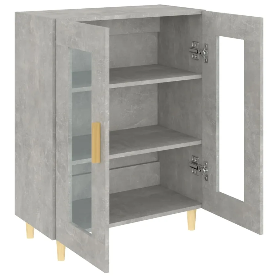 Buffet gris béton 69,5x34x90 cm bois d'ingénierie - 7