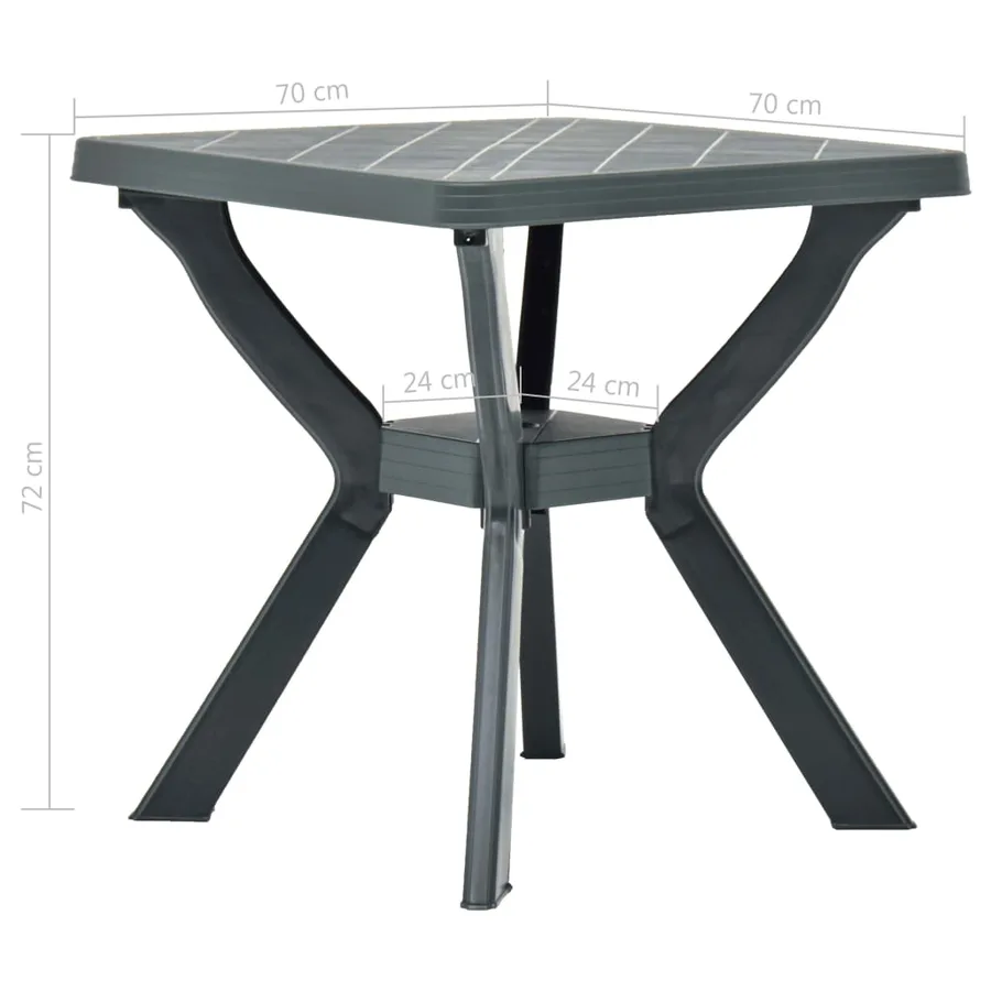 Table de bistro Anthracite 70x70x72 cm Plastique - 6