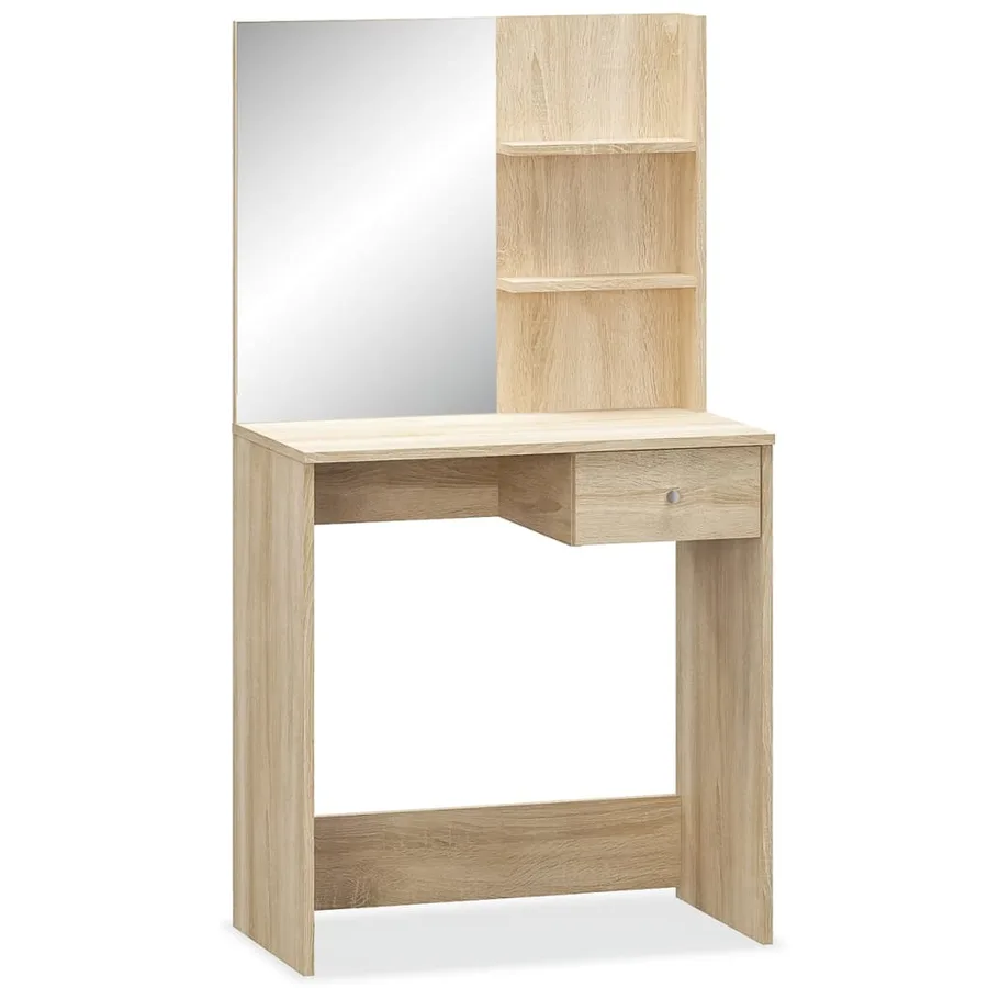 Coiffeuse Bois d’ingénierie 75x40x141 cm Chêne - 2