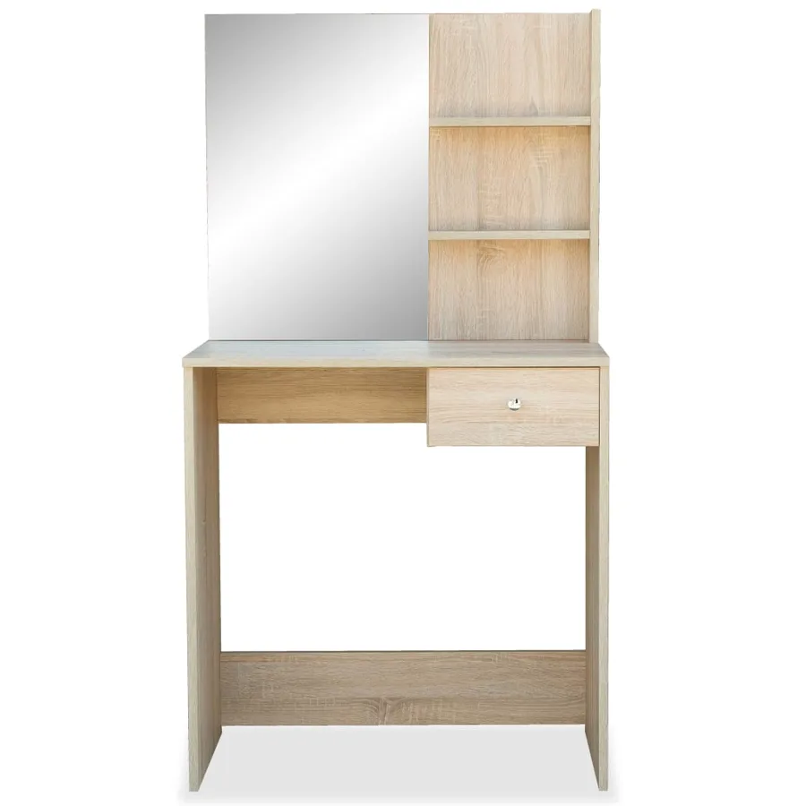 Coiffeuse Bois d’ingénierie 75x40x141 cm Chêne - 3